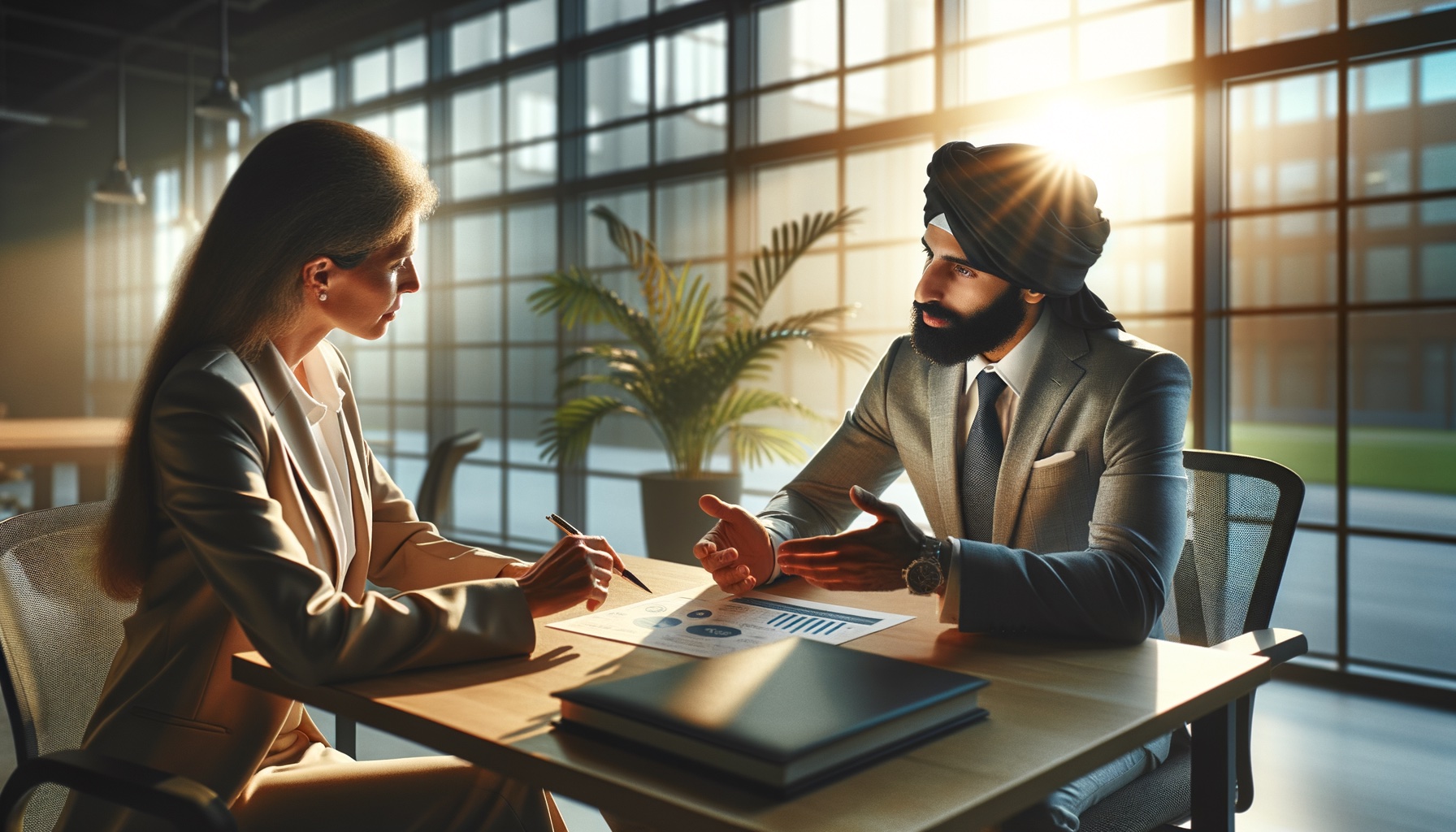 Thunder Tech consultant meeting with a client to discuss cybersecurity strategy